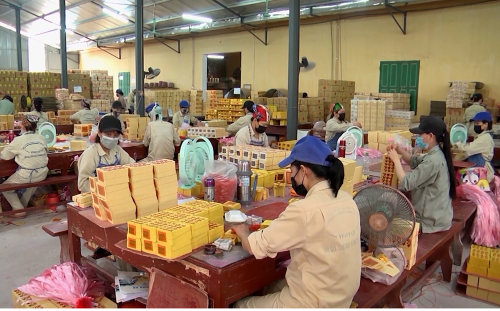 Sản xuất sản phẩm vàng mã xuất khẩu tại Công ty cổ phần Nông lâm sản thực phẩm Yên Bái