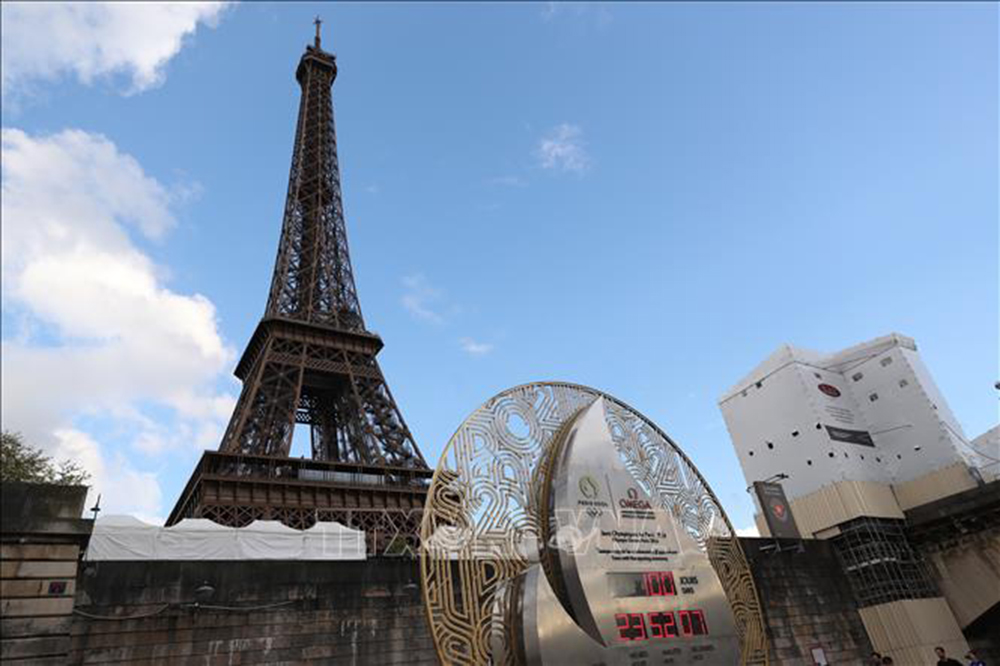 Đồng hồ đếm ngược tới thời điểm khai màn Olympic Paris 2024.