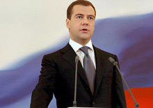 Tổng thống Nga Dmitry Medvedev.