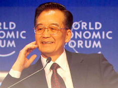 Thủ tướng Trung Quốc Ôn Gia Bảo phát biểu tại Diễn đàn Davos 2009.