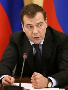 Tổng thống Nga Dmitry Medvedev.