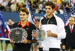 Kinh nghiệm của Federer đã phải nhường bước cho sức trẻ Del Potro lên ngôi.