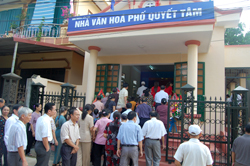 Nhà văn hóa phố Quyết Tâm khánh thành ngày 20-9-2009.