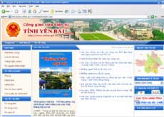 Cổng giao tiếp điện tử tỉnh Yên Bái do Trung tâm xây dựng.