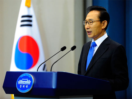 Tổng thống Hàn Quốc Lee Myung-bak.