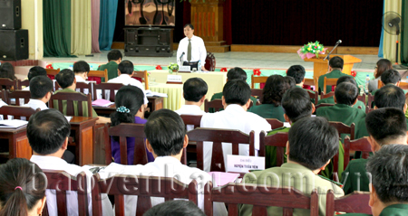 Đồng chí Phạm Duy Cường phát biểu ý kiến chỉ đạo tại hội nghị.