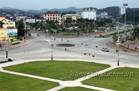 Một góc trung tâm tỉnh  lỵ Yên Bái ngày nay.
