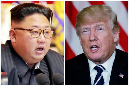 Tổng thống Mỹ Donald Trump và nhà lãnh đạo Triều Tiên Kim Jong-un.