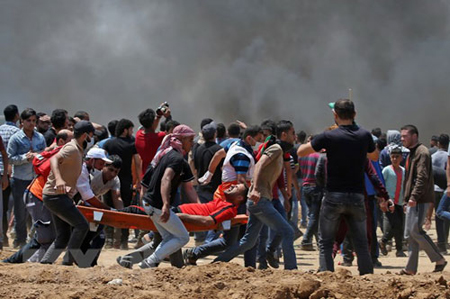 Đụng độ giữa người Palestine và lực lượng an ninh Israel đã bùng phát tại Dải Gaza khiến 28 người Palestine bị thương.