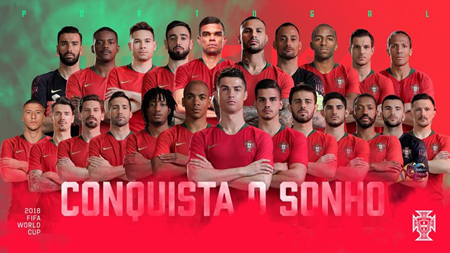 23 cầu thủ Bồ Đào Nha dự World Cup 2018.