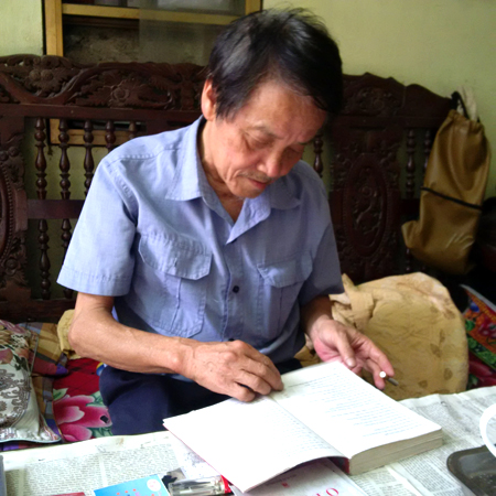 Dù tuổi đã cao nhưng đề tài về Bác Hồ vẫn được nhà văn Hoàng Việt Quân tiếp tục thực hiện.
