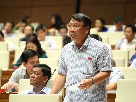 Đại biểu Quốc hội tỉnh Lâm Đồng Nguyễn Tạo phát biểu.