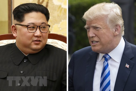Nhà lãnh đạo Triều Tiên Kim Jong-un (trái) và Tổng thống Mỹ Donald Trump (phải).