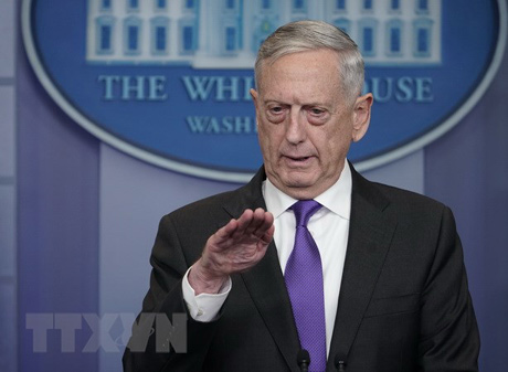 Bộ trưởng Quốc phòng Mỹ James Mattis.