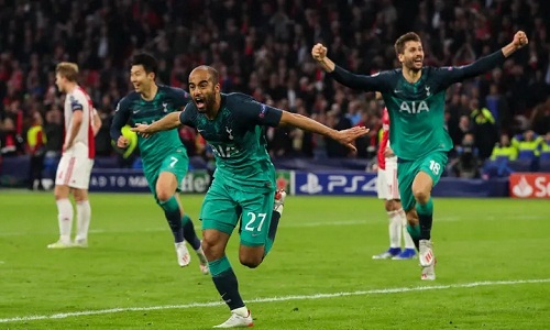 Ba bàn thắng của Lucas giúp Tottenham lần đầu vào chung kết Champions League.