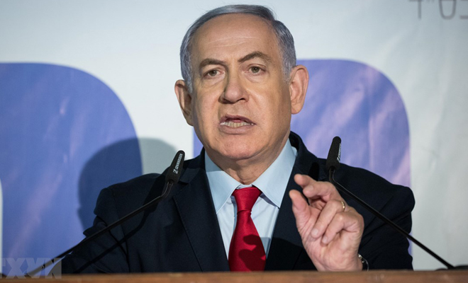 Thủ tướng Israel Benjamin Netanyahu trong bài phát biểu tại Jerusalem ngày 20/3/2019.