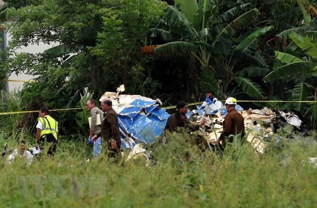 Hiện trường vụ rơi máy bay Boeing-737 tại La Habana, Cuba ngày 18-5-2018.