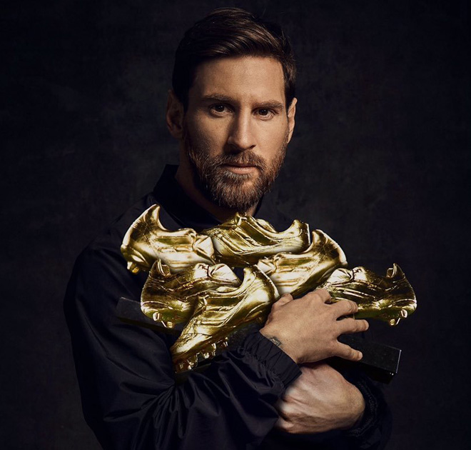 Messi lần thứ 6 giành Chiếc giày vàng châu Âu