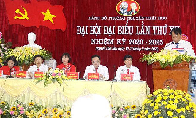 Đại hội Đảng bộ lần thứ XII, phường Nguyễn Thái Học đặt mục tiêu đến năm 2025 cơ bản đạt các tiêu chí phường loại I