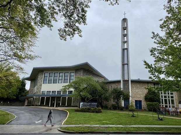 Nhà thờ Embassy ở Washington, DC, Mỹ, đóng cửa do dịch COVID-19.