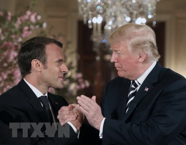 Tổng thống Mỹ Donald Trump và Tổng thống Pháp Emmanuel Macron.