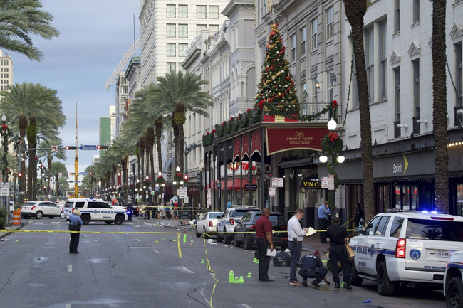 Hiện trường một vụ xả súng tại New Orleans.