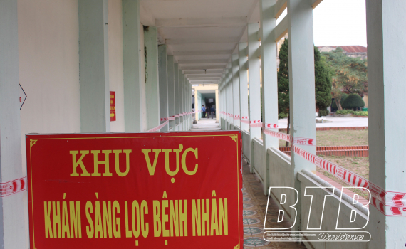 Khu vực cách ly tại Bệnh viện Phổi Thái Bình.