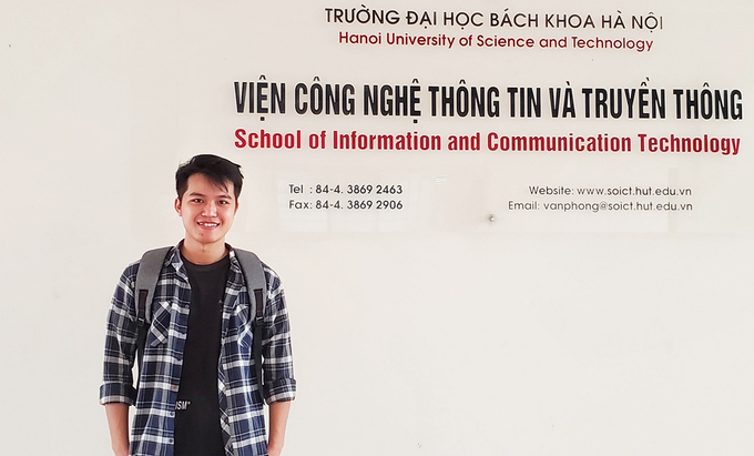 Trí là sinh viên ngành Công nghệ thông tin, Viện Công nghệ thông tin và truyền thông của Đại học Bách khoa Hà Nội.