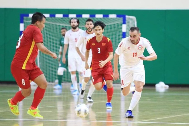 Đội tuyển futsal Việt Nam hòa không bàn thắng với Lebanon trong trận 