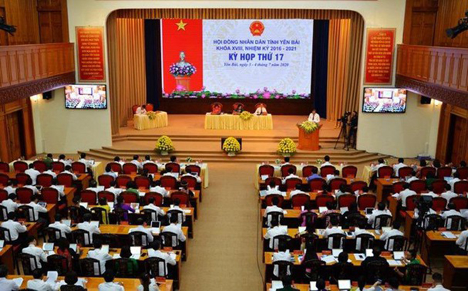 Quang cảnh Kỳ họp thứ 17, Hội đồng nhân dân tỉnh Yên Bái.