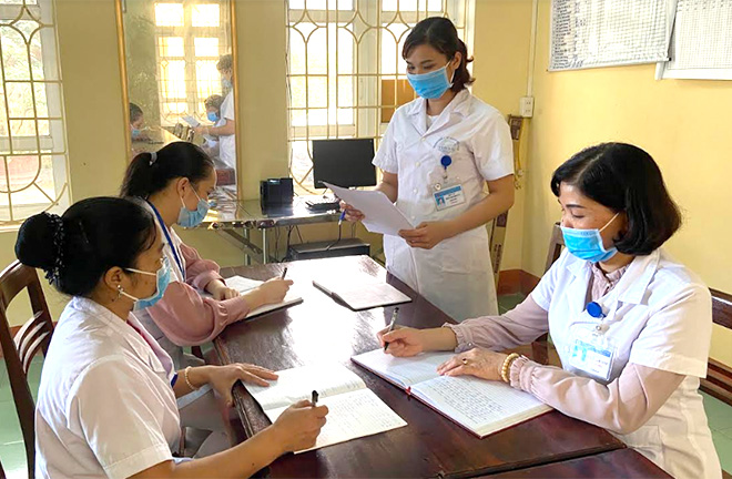 Trạm Y tế xã Việt Thành triển khai kế hoạch bảo đảm công tác y tế phục vụ bầu cử.