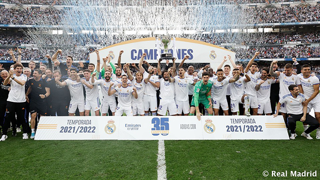 Real Madrid lần thứ 35 vô địch Tây Ban Nha.