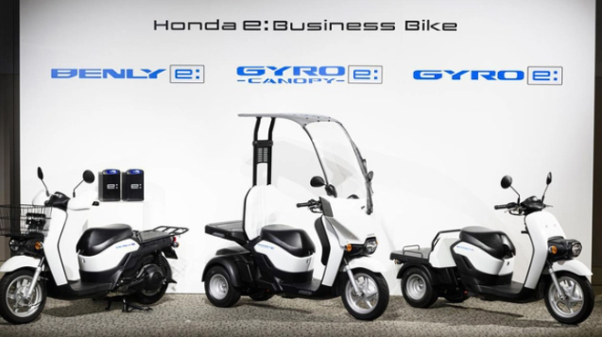 Honda vén màn mẫu Gyro Canopye  Mẫu xe scooter 3 bánh chạy điện chuyên  phục vụ giao hàng