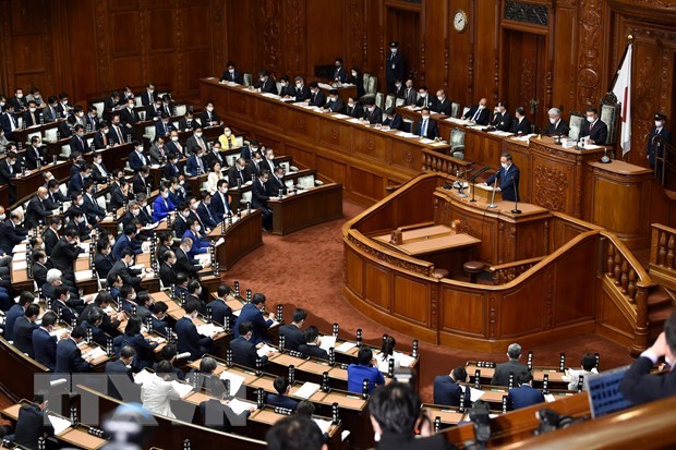 Toàn cảnh phiên họp Quốc hội Nhật Bản ở Tokyo.