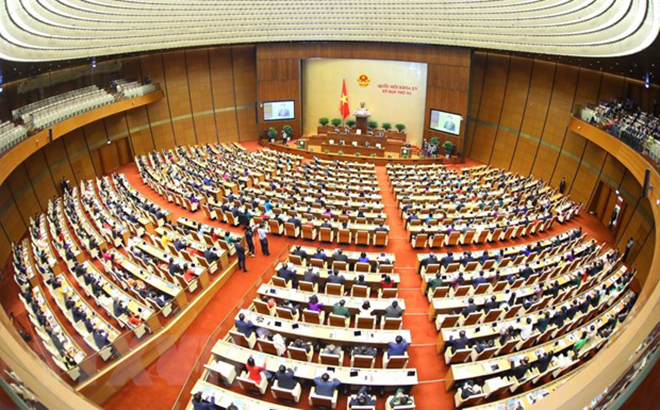 Toàn cảnh phiên khai mạc Kỳ họp thứ ba, Quốc hội khóa XV.