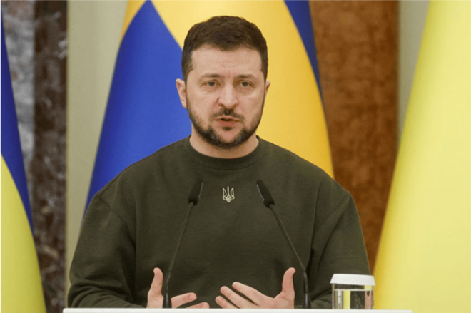 Tổng thống Ukraine Volodymyr Zelensky.