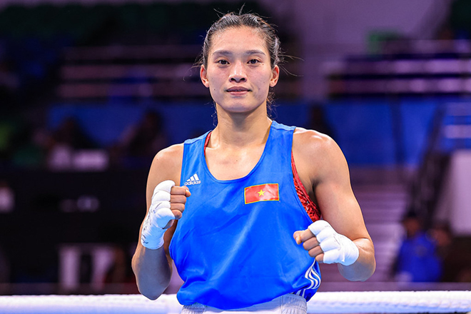 Võ sĩ Nguyễn Thị Tâm - Nhà vô địch boxing hai kỳ SEA Games 30 và 31 hạng dưới 51kg.