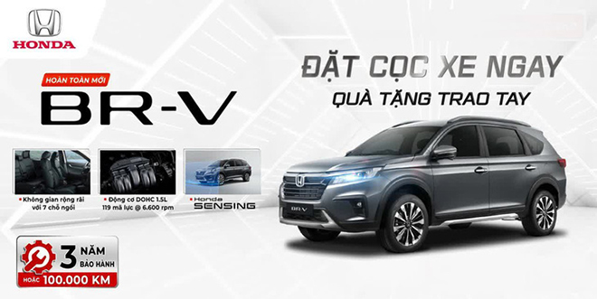 Ảnh poster chào đặt cọc Honda BR-V 2023 được đại lý chia sẻ - Ảnh: Tư vấn bán hàng/Facebook