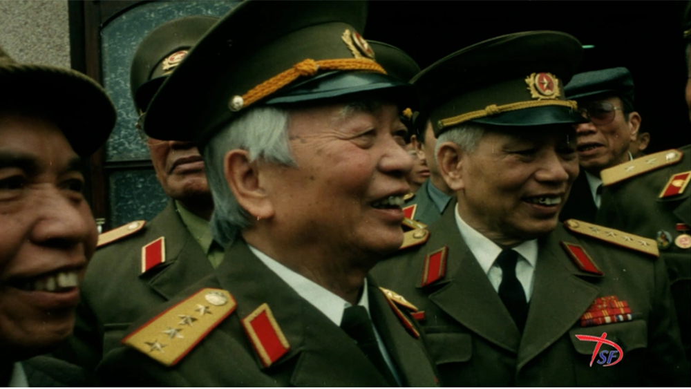 Hình ảnh Đại tướng Võ Nguyên Giáp và đồng đội trong phim 