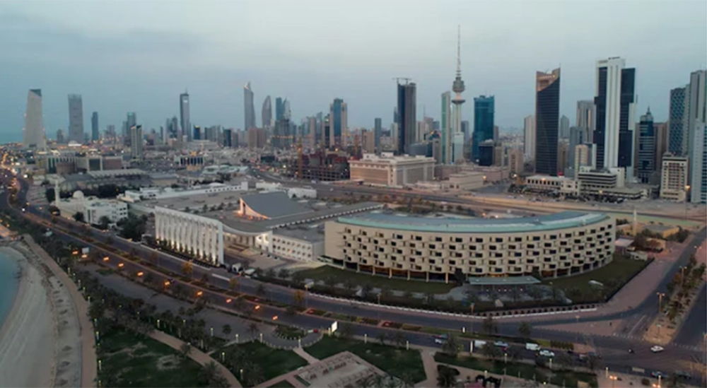 Toàn cảnh thủ đô Kuwait City và tòa nhà Quốc hội Kuwait.