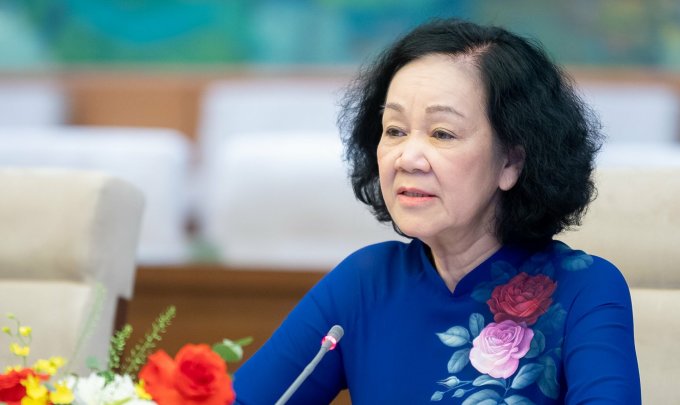 Bà Trương Thị Mai tại một sự kiện tổ chức ở Quốc hội tháng 5/2023. 
