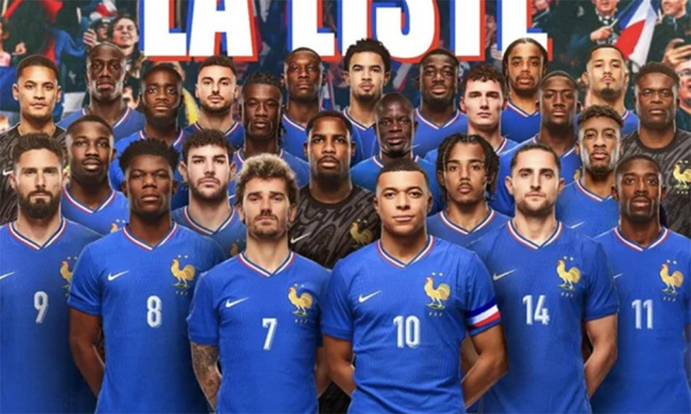 Danh sách 25 tuyển thủ Pháp dự Euro 2024 tại Đức.