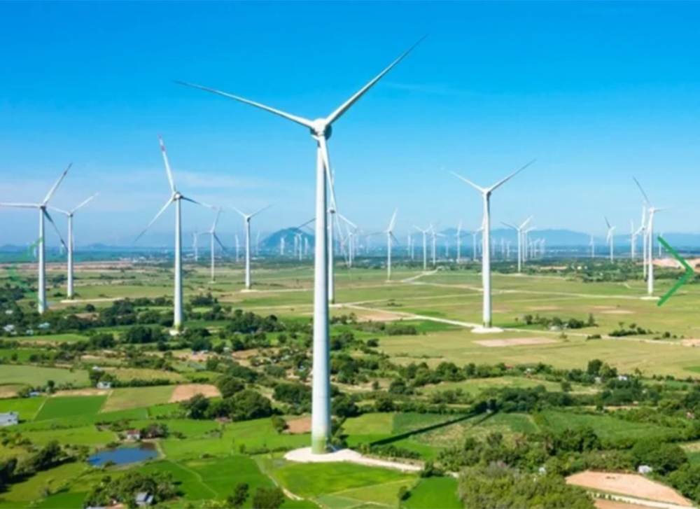 Nhà máy điện gió Trung Nam Ninh Thuận - một trung những dự án của Trung Nam Group (Ảnh: Trung Nam Group)