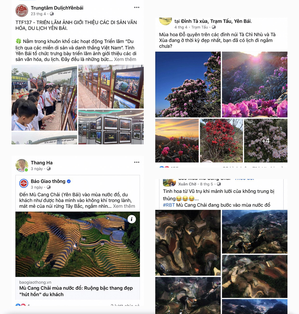 Du lịch Yên Bái được quảng bá mạnh mẽ trên trang mạng xã hội Facebook thu hút đông đảo lượt truy cập, tìm hiểu.
