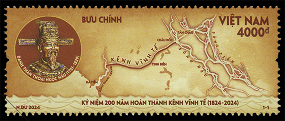 Phát hành bộ tem “Kỷ niệm 200 năm hoàn thành kênh Vĩnh Tế”
