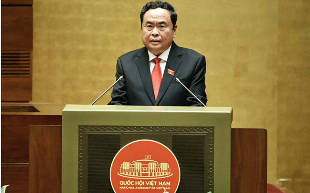 Chủ tịch Quốc hội Trần Thanh Mẫn phát biểu nhậm chức.