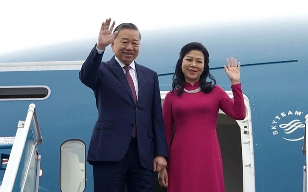 Tổng Bí thư Tô Lâm và Phu nhân.