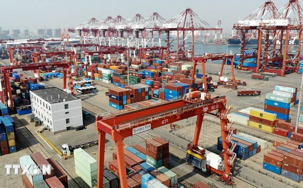 Cảng hàng hóa Thanh Đảo, tỉnh Sơn Đông, Trung Quốc.