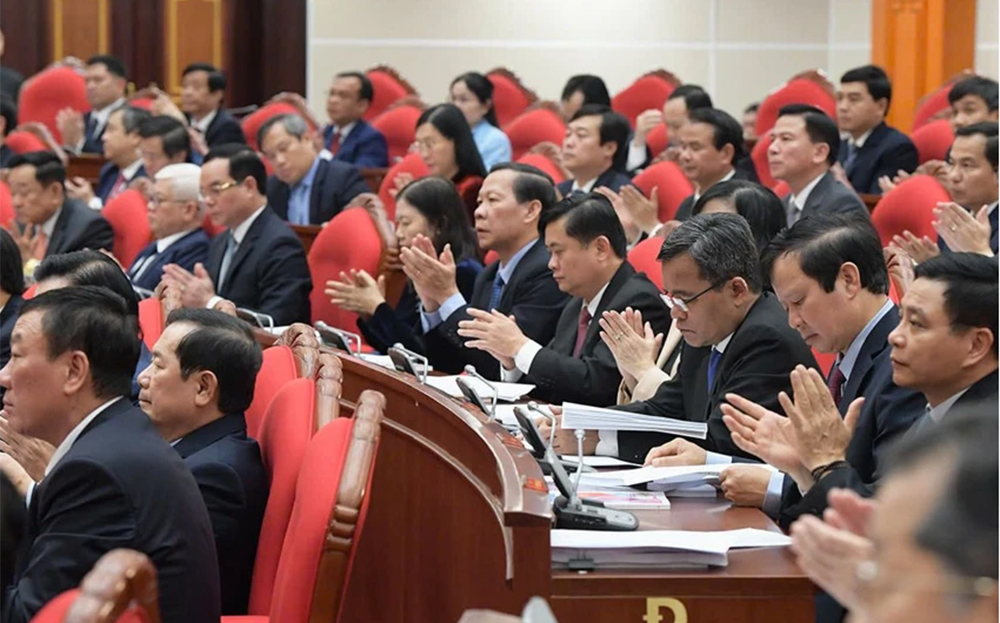 Các đại biểu tại Hội nghị Trung ương 11, khóa XIII.