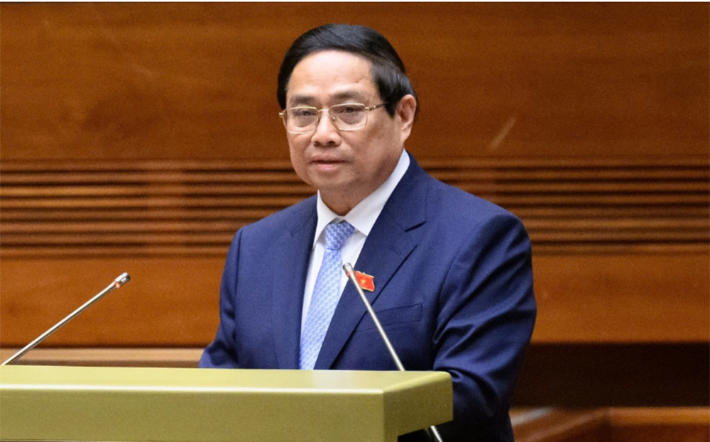 Thủ tướng Chính phủ Phạm Minh Chính trình bày Báo cáo đánh giá bổ sung kết quả thực hiện kế hoạch phát triển kinh tế - xã hội và ngân sách nhà nước năm 2024; tình hình thực hiện kế hoạch phát triển kinh tế - xã hội và ngân sách nhà nước những tháng đầu năm 2025.